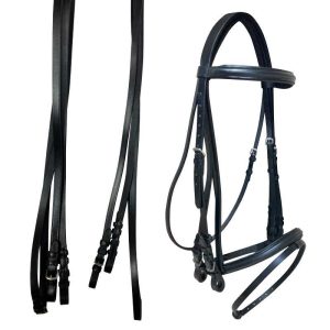 CABEZADA PARA FILETE Y BOCADO DOBLE RIENDA