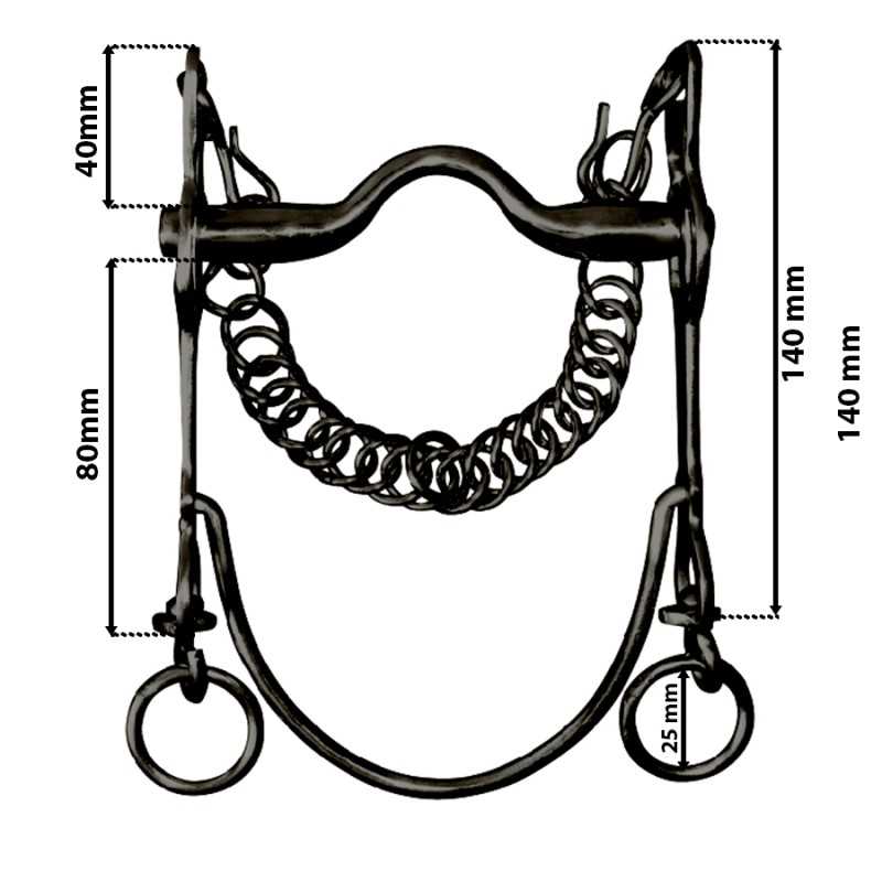 BOCADO VAQUERO EMBOCADURA MÓVIL BARRA CURVA - Imagen 2